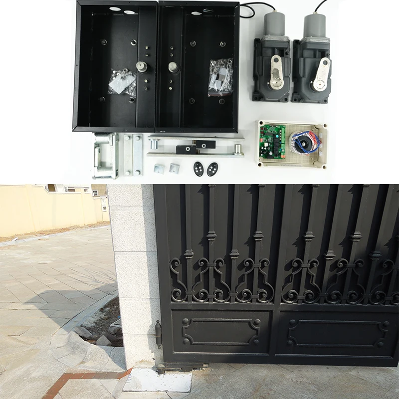 Max 110 Opening Degree Automatic Gate Motor Underground Swing Gate Opener for Cold Rain Courtyard