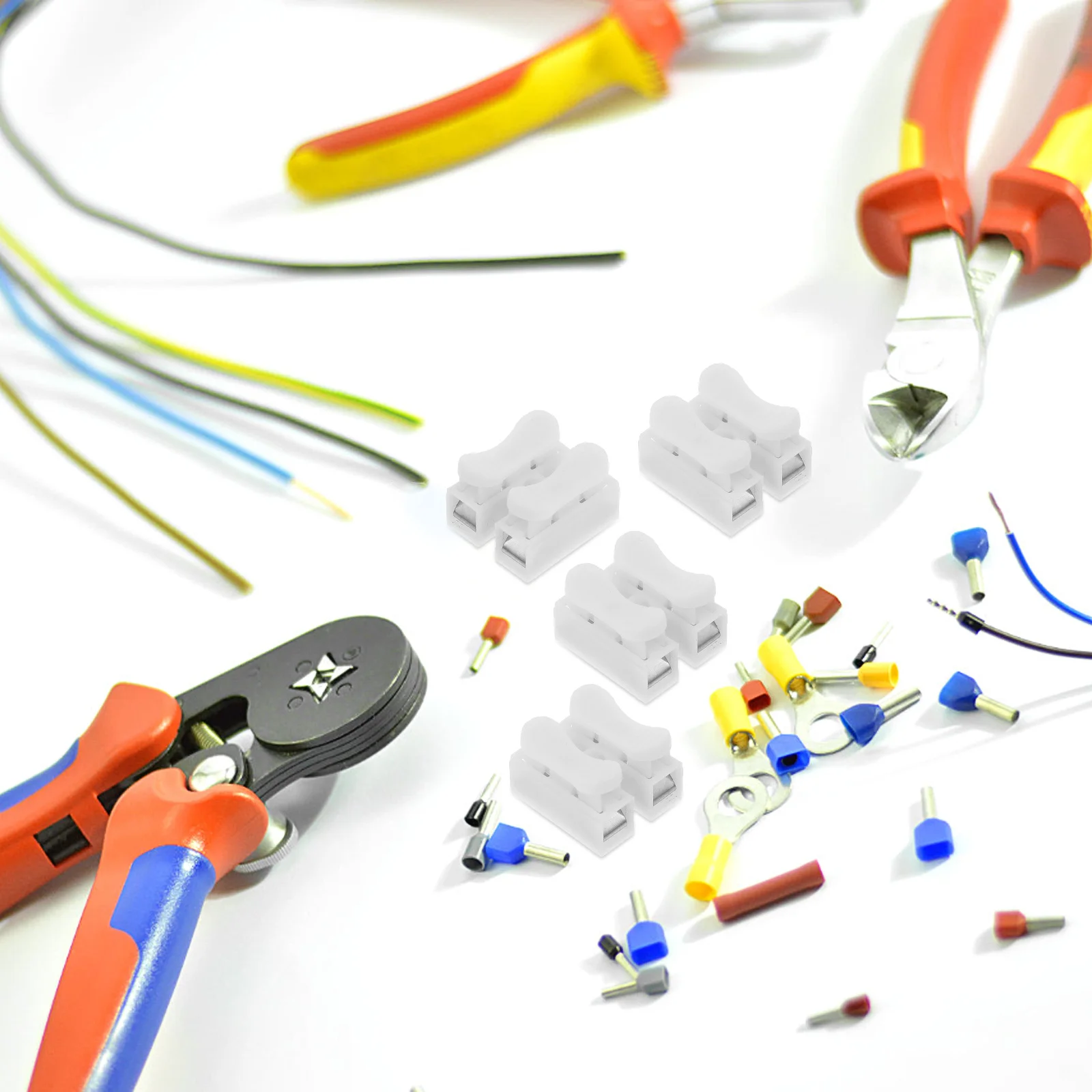 

55Pcs Wire Connector Terminal Block Push Lock Quick Connect Electrical Cable Connector for LED Lighting Automotive Wiring