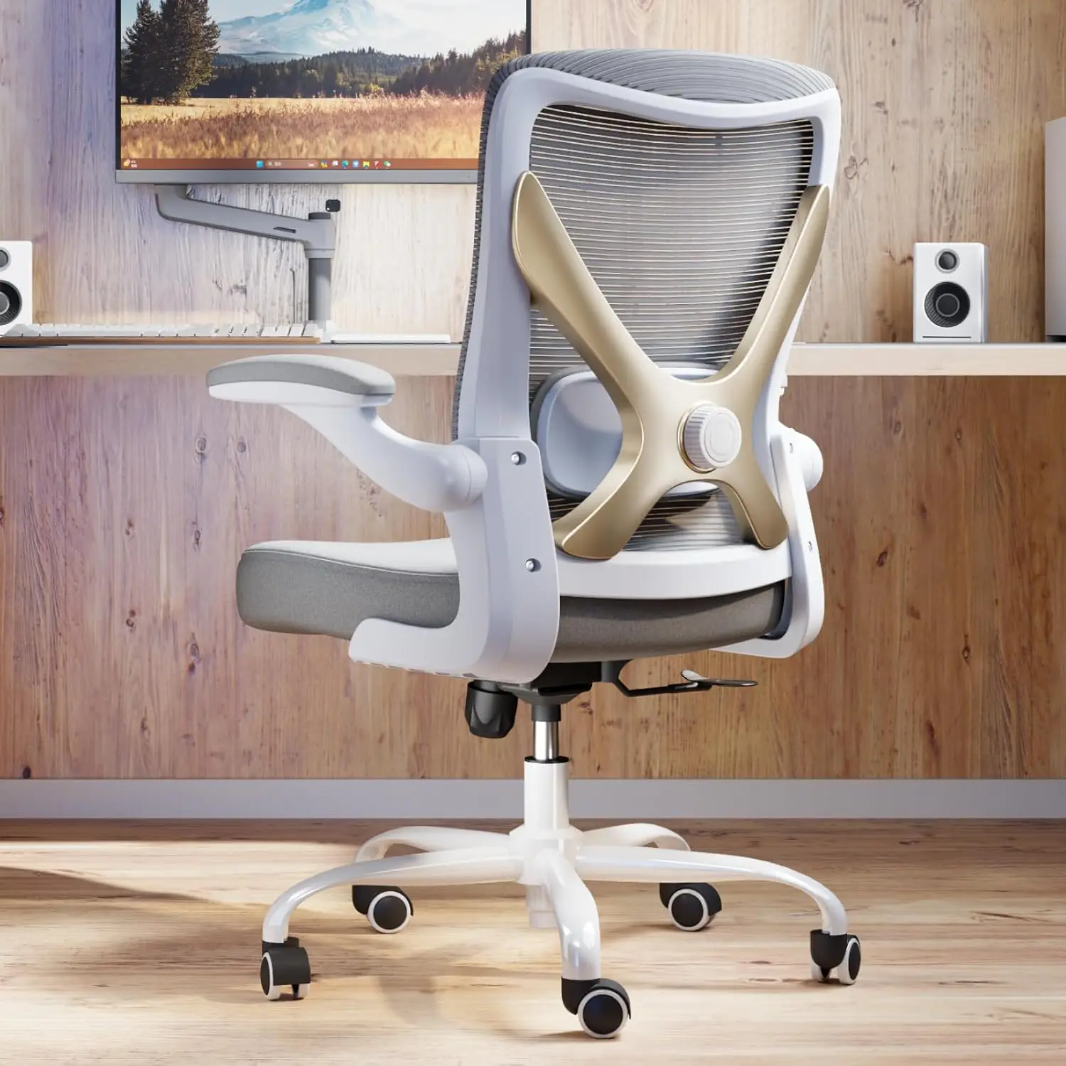 

Office Chair with Lumbar Support - Adjustable Computer Desk Chairs for Home Office, Gaming, and Work - Comfortable and Supportiv