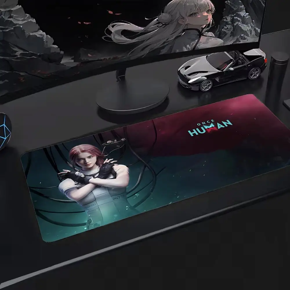 بساط ماوس كبير الحجم من One Human Mouse Pad، سطح ألعاب ممتد، دعم غير قابل للانزلاق، مثالي للاستخدام المكتبي