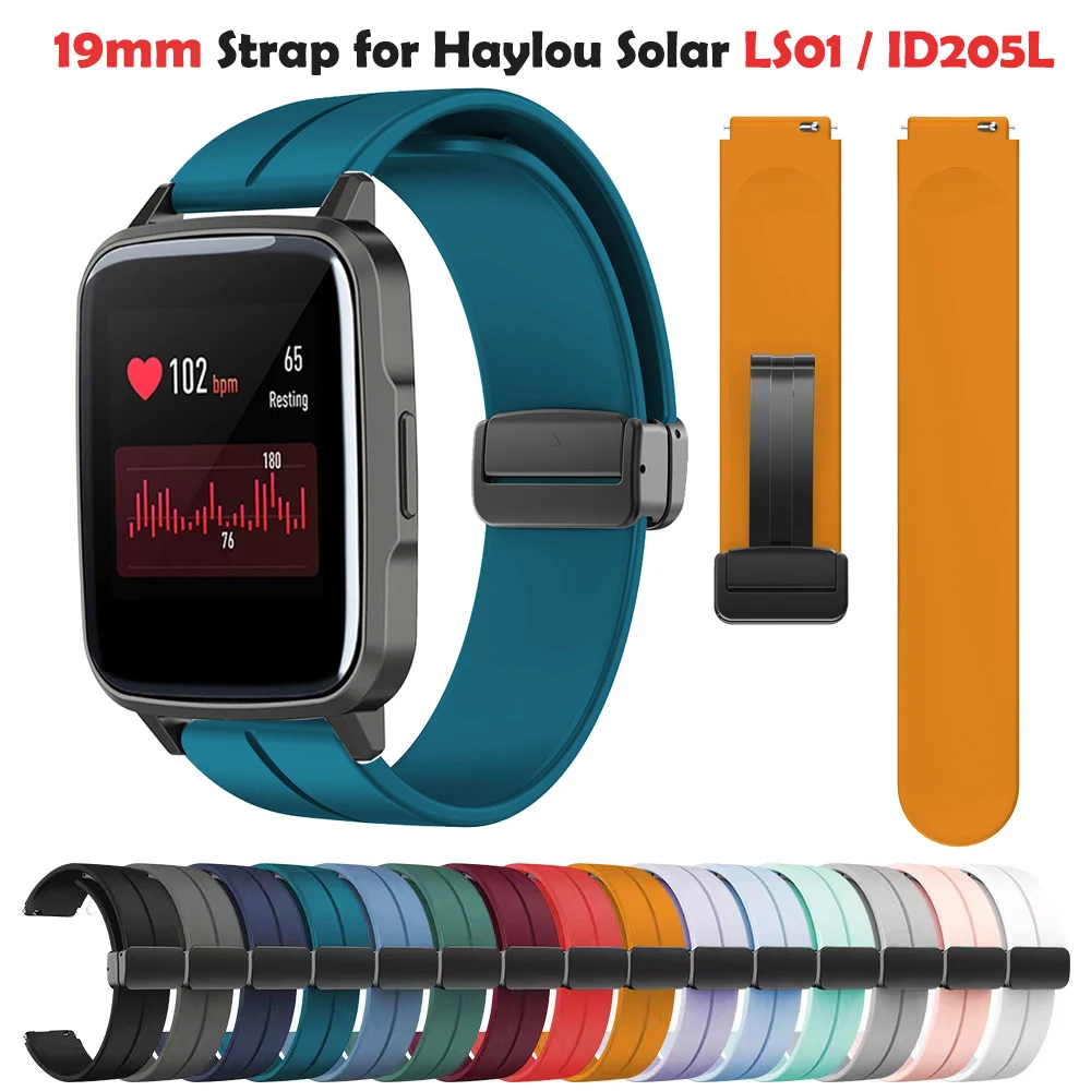 Magnetic Watch Bracelet for ID216 Band ID205L Silicone Wristband for ID205 Strap ID205G ID205U Willful IP68 Haylou Solar LS01