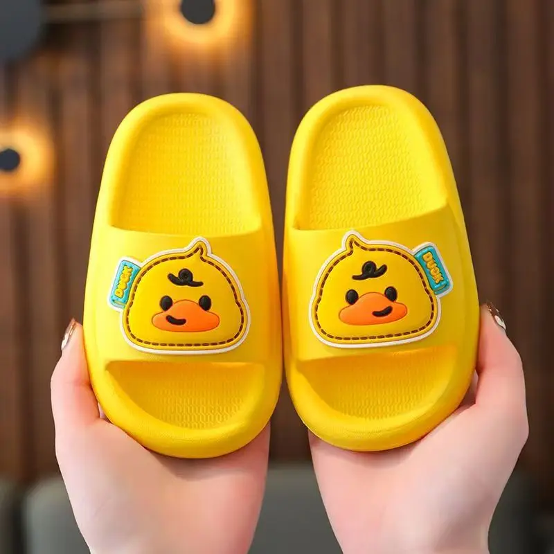

Yellow Duck Kids Slippers, Summer Non-Slip Soft Sole Slide Sandals for Baby Boys and Girls, Indoor Bathroom Slides Available for
