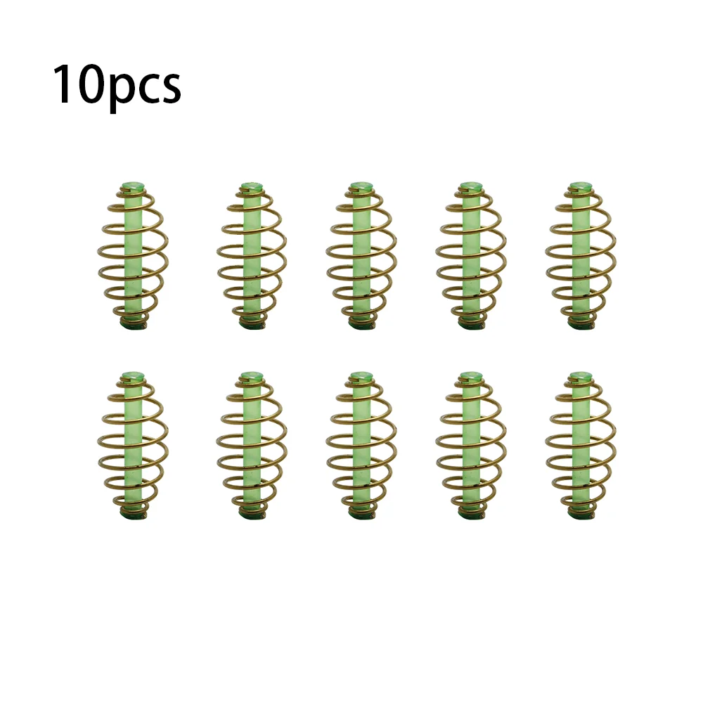 Upgrade Your Carp Fishing Game with 10Pcs Carp Fishing Inline Method Spring Feeder Coarse Bait Cages – Just .68!