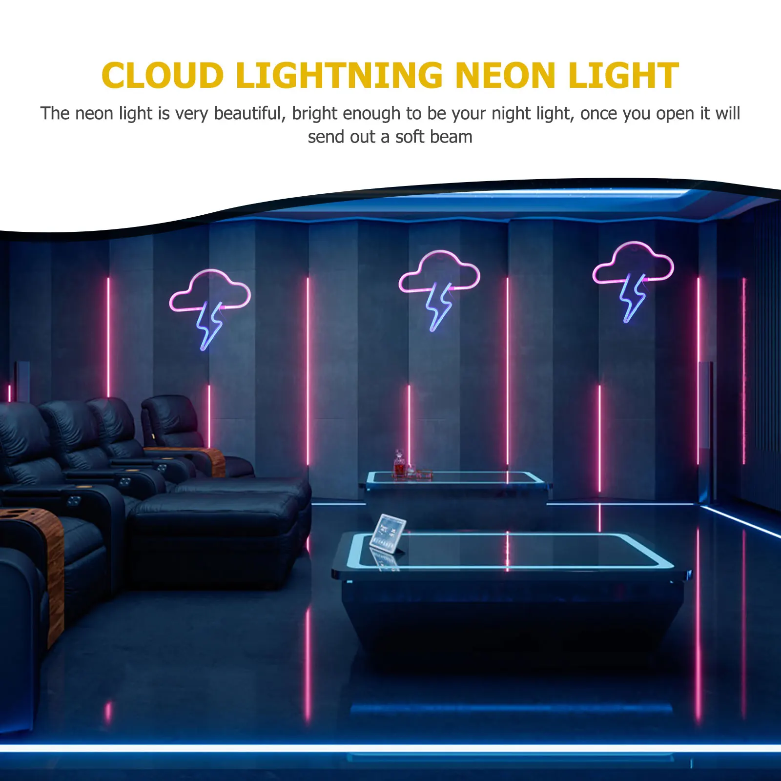 

Double Color Neon Light Lamp Suitable Bedroom Children Room Quality PVC Environmental Safe Creative Decorative