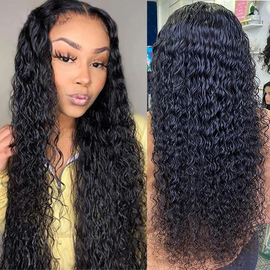 Water Wave Wigs 13x4 13x6 Transparent Lace Frontal Human Hair Wigs Deep Curly Lace Front Wigs For Women Cheap Wigs