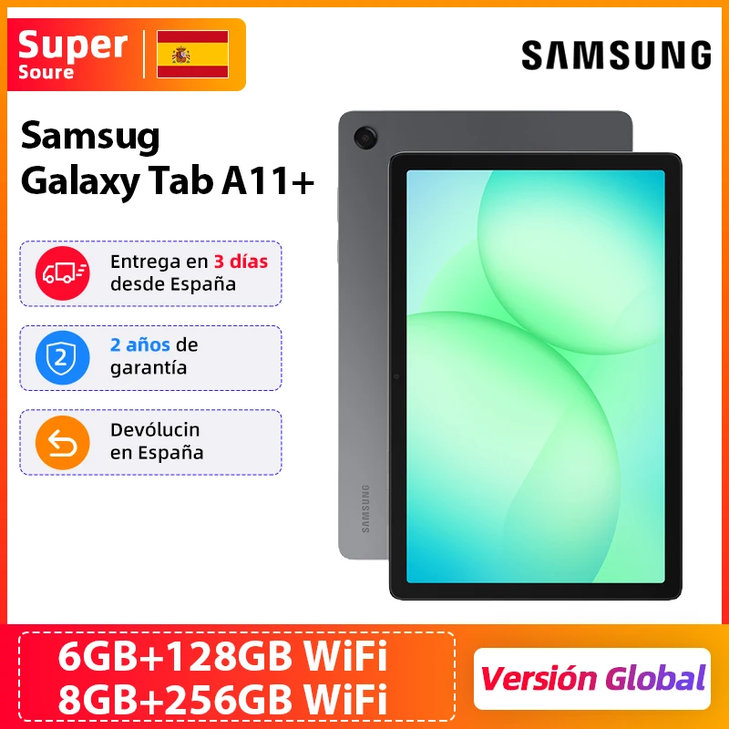 Tablette Samsung Galaxy Tab A11+ WiFi SM-X230 Version Globale, Écran TFT 11 pouces, Batterie 7040 mAh, Processeur Octa-Core, Prise Jack Stéréo 3,5 mm