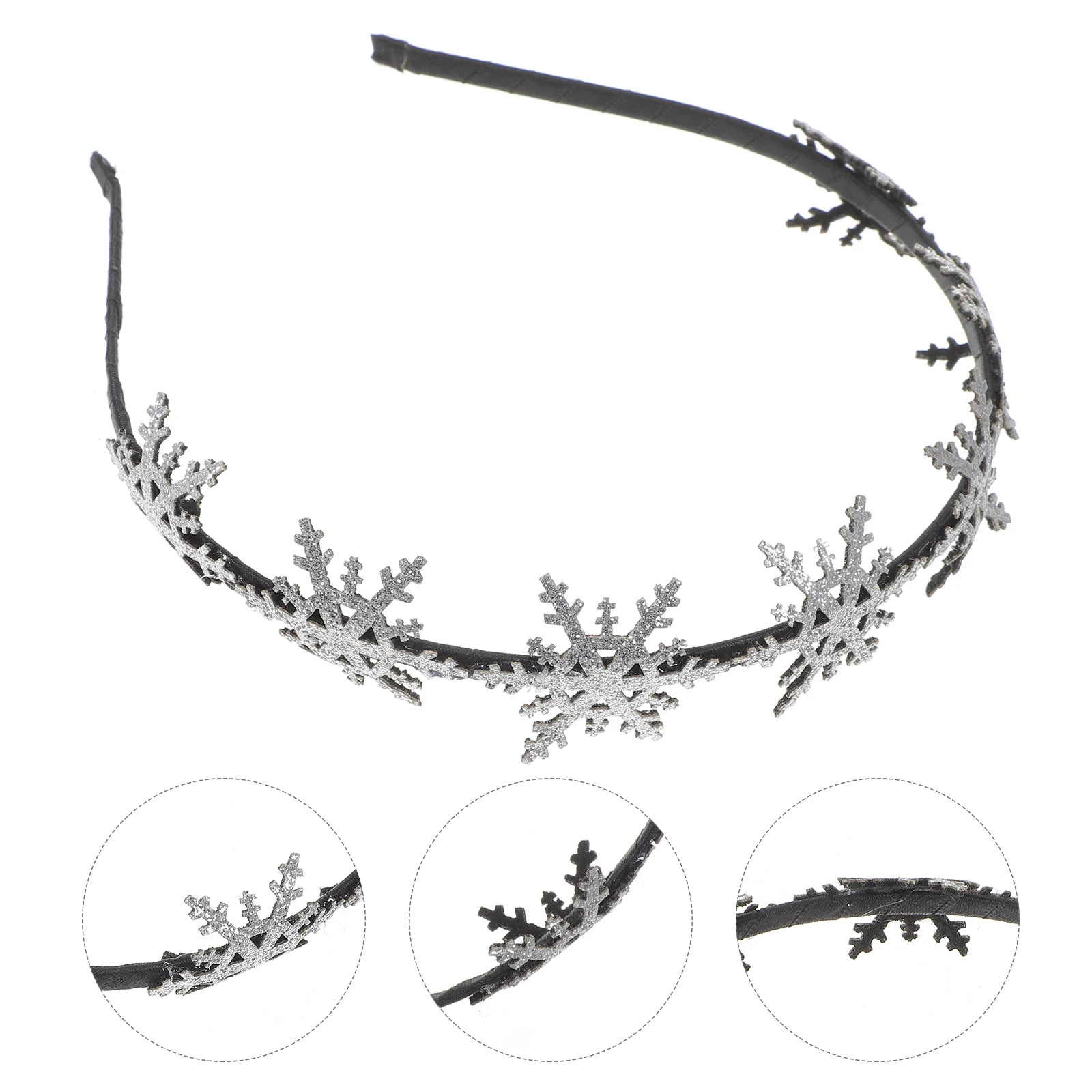 

Baby Halloween Gifts Christmas Snowflake Headband Gold Kids Hair Hoop Silver Headwear Women's