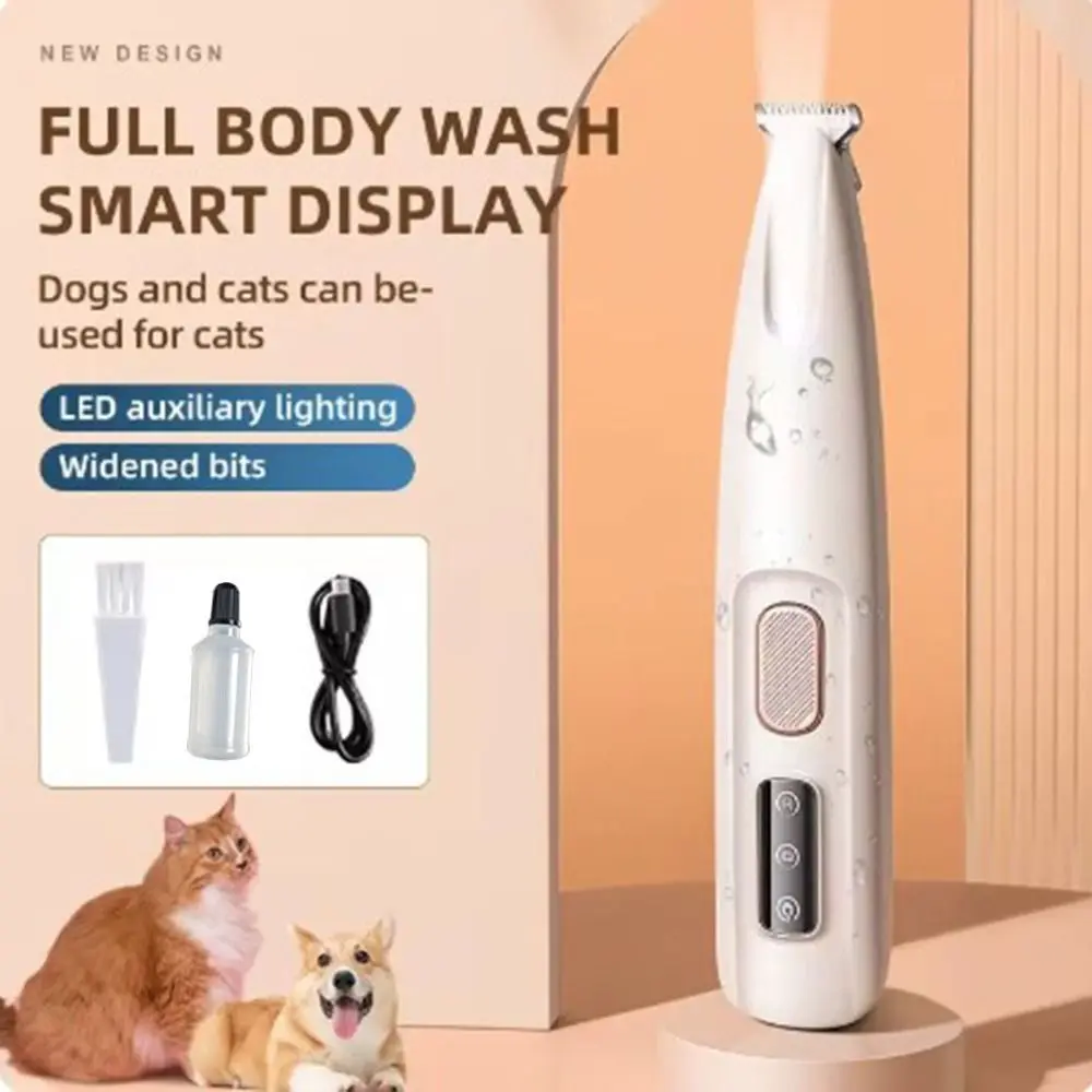 

Cordless Electric Dog Hair Trimmer Smart Display Waterproof Cat Grooming clipper with LED Hair Repair Pet Paw Trimmer Claw Hair