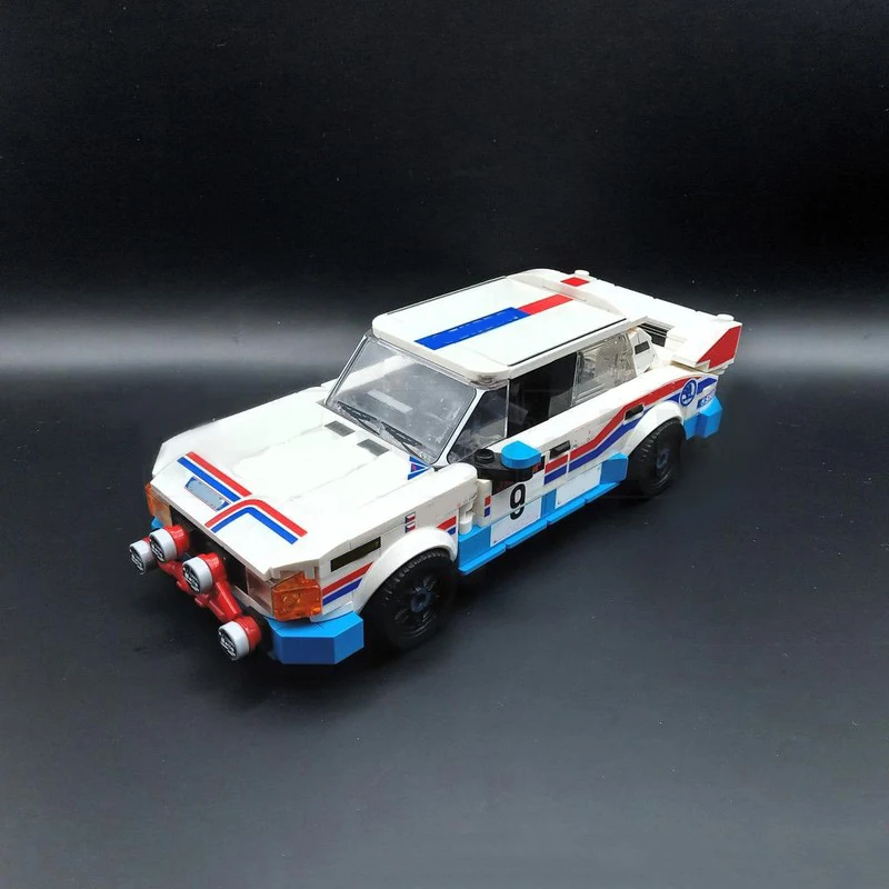 PolaDeer 420PCS Rally 130 LR Gruppe B Autorennwagen Kalevi Aho Bausteine Montagemodell Spielzeug Kindergeburtstagsgeschenke – Detail 5