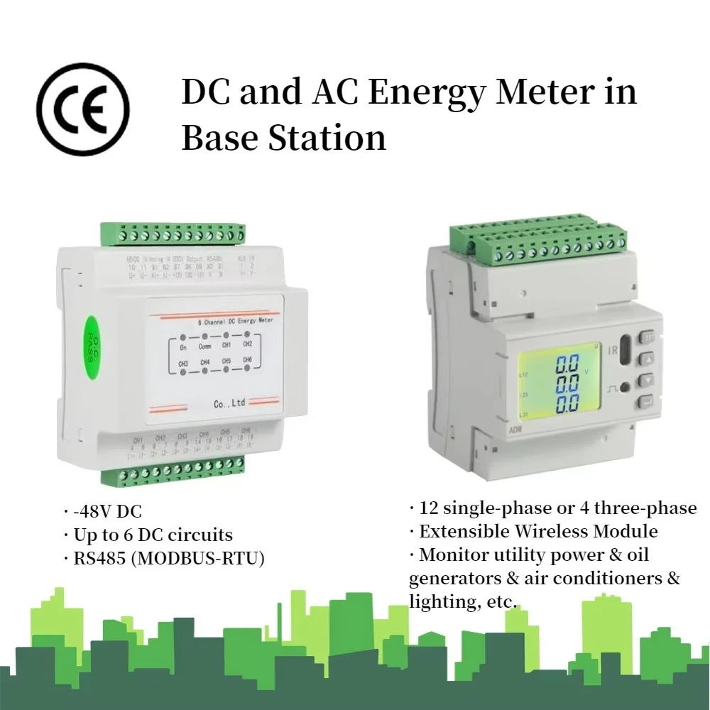 AMC16-DETT Data Center Energy Meter, Multi-channel Power Meter, Remote Power Monitoring Equipment, Rail Meter