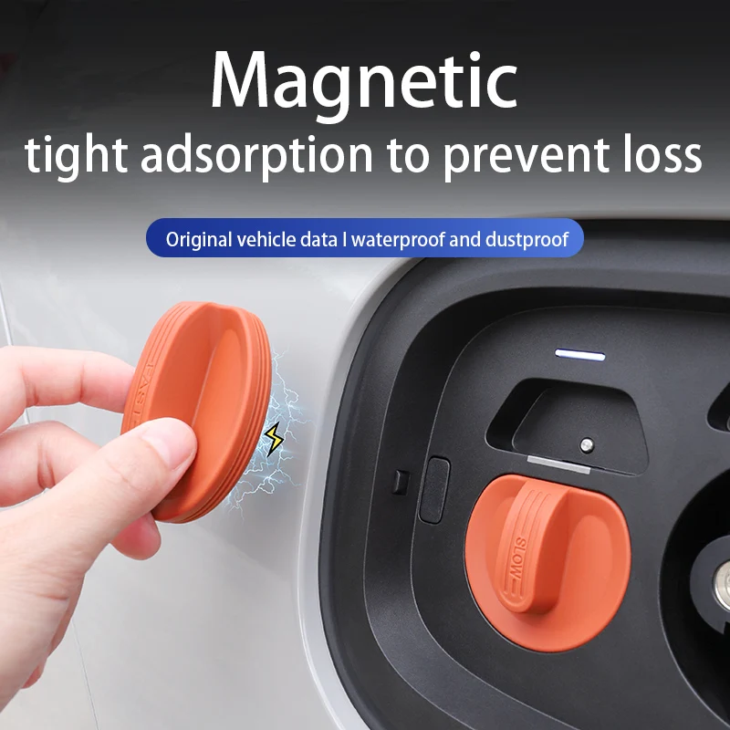 Polestar 2 3 4 6 منفذ شحن غطاء مقاوم للماء غطاء حماية الغبار المغناطيسي غطاء من السيليكون تعديل الملحقات