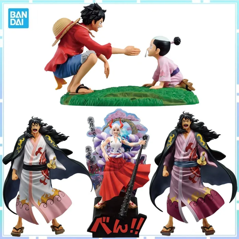 

Bandai Original Anime ONE PIECE Ichiban Kuji Kozuki Momonosuke Luffy Yamato Action Figure Collectible Model Dolls Toy