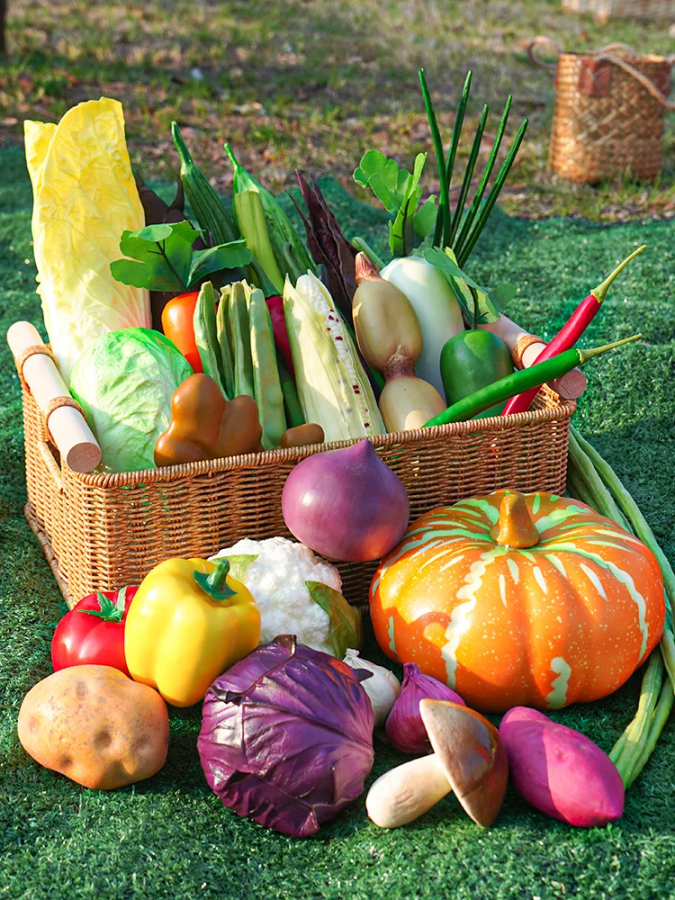 Artificial Decorations, Color Bubble, Simulation Vegetable, Cabbage Radish, Tomato, Scallion, Chili Model, Photography