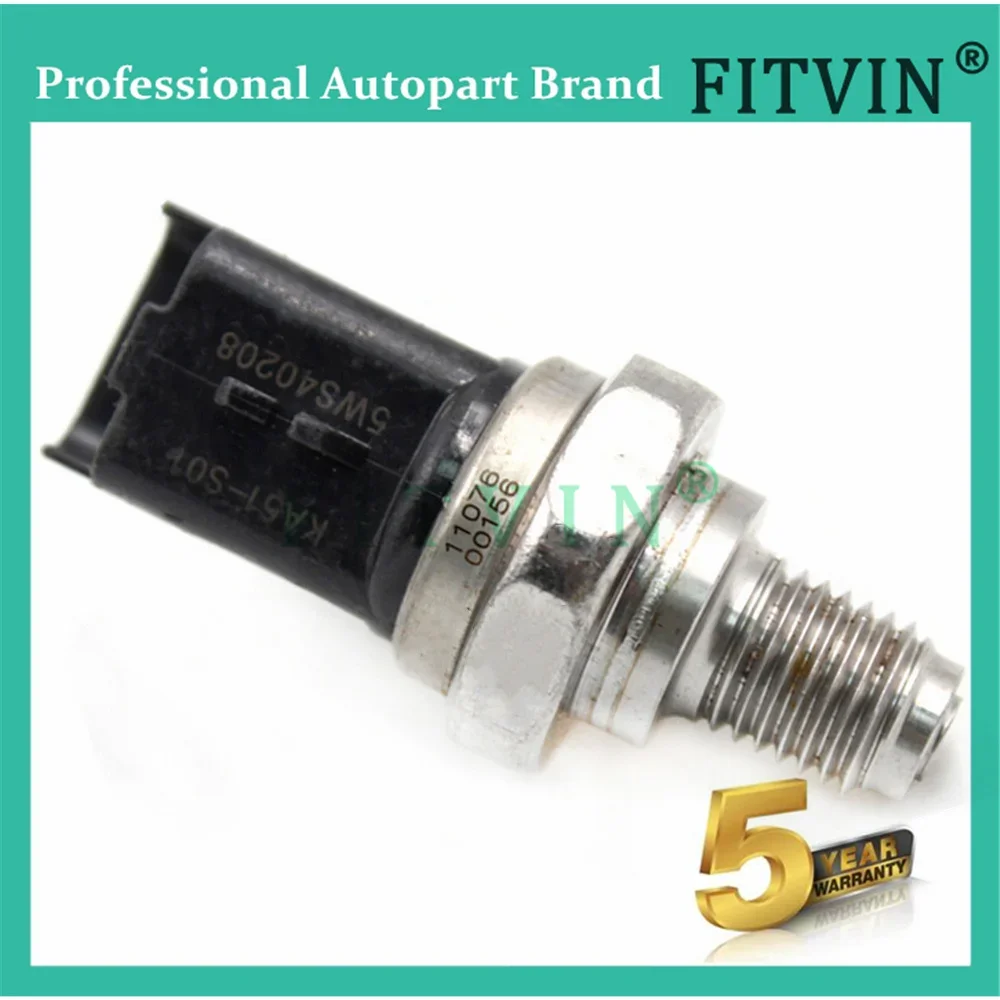 Genuine Fuel Rail High Pressure Sensor 5WS40208 KA51-S01 1873400C92 8200579287 for Nissan Qashqai Note Tiida 1.5 Dci New