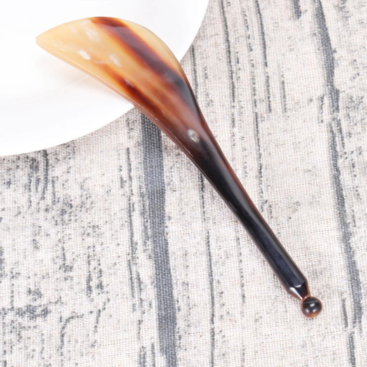 

Массажная ручка из натурального рога, скребковый инструмент для лица, шеи, спины, облегчение боли, точечный массаж, скребковая пластина, массаж