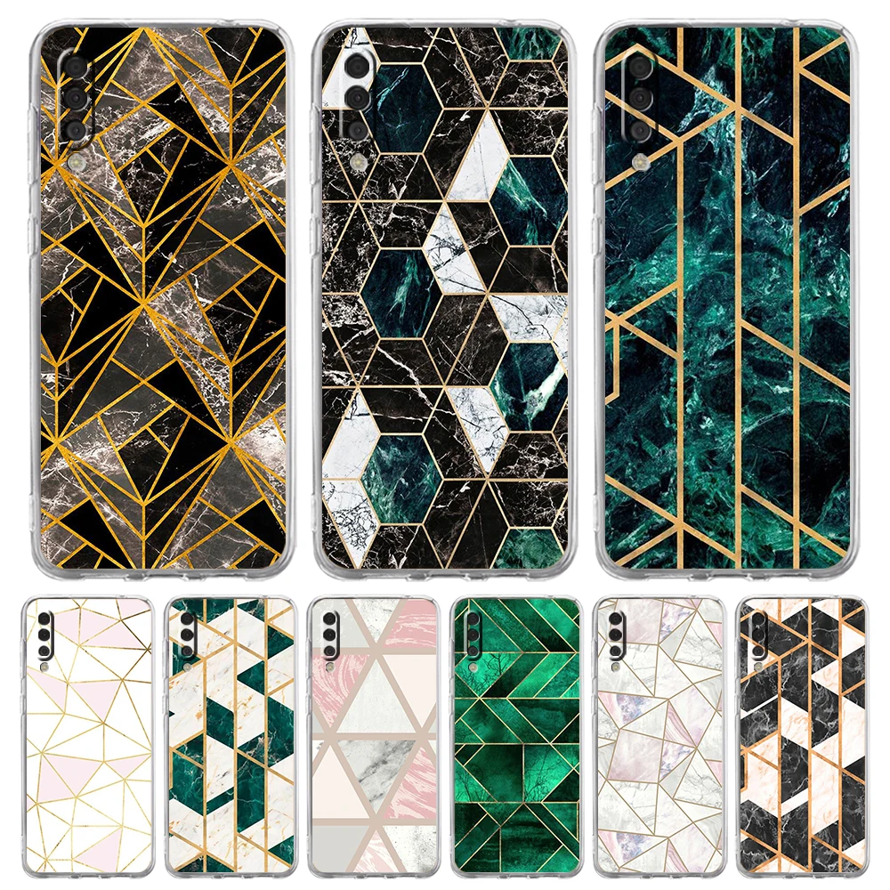 

uxury Marble Transparent Phone Case for Samsung Galaxy A12 A02 A03S A50 A70 A10 A10S A20 A30 A40 Luxury Soft Cover Fundas Coque