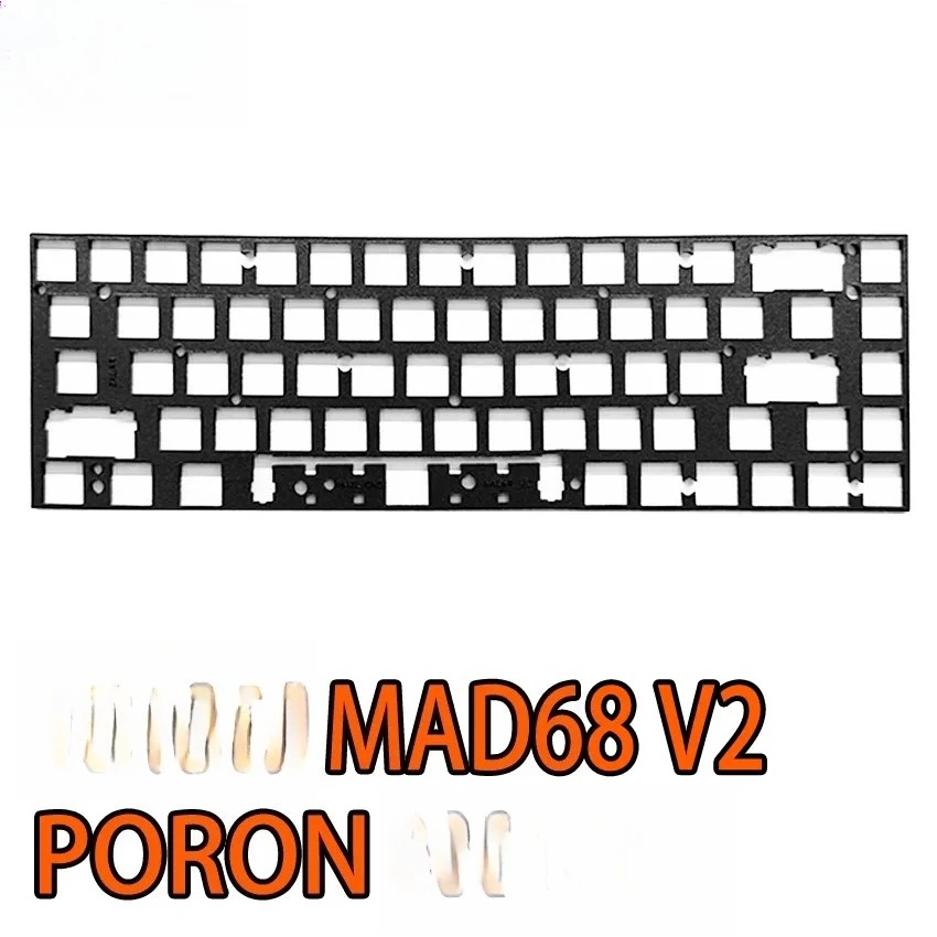 Sound foam set with precise cutting for MAD68 V2 HE Keyboard use Poron and IXPE Switch Film PET Foil