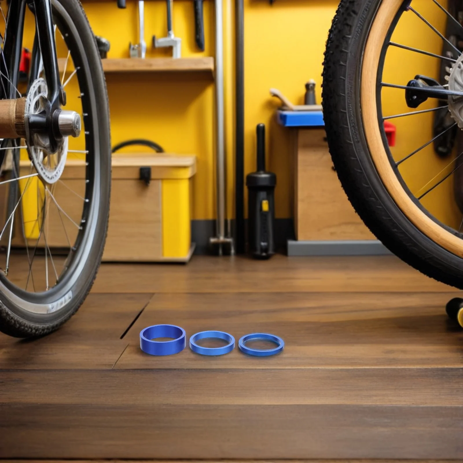 15Pcs Bike Stem Spacers Set Threadless Front Fork Washers Adjustable Thickness 3mm 5mm 10mm Road Front Fork Stem Spacer