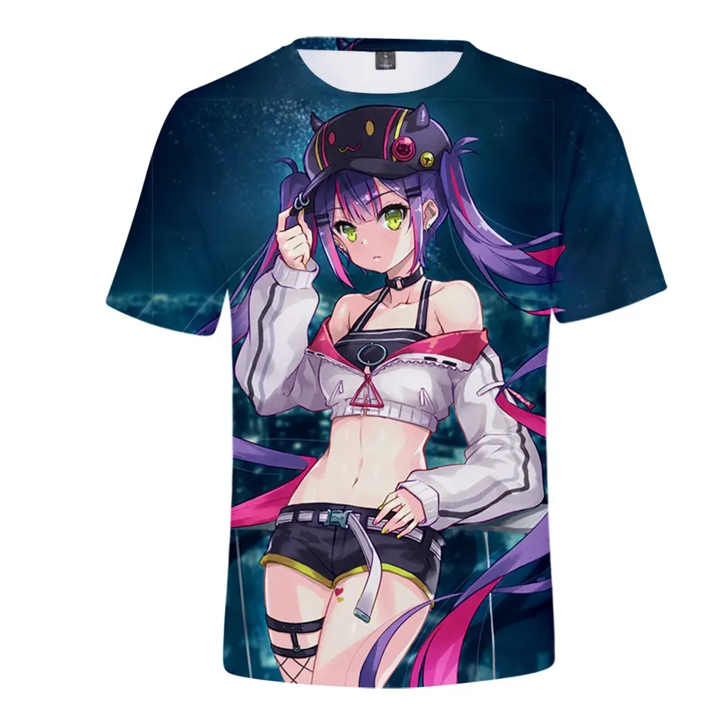 HOLOLIVE VTuber Tokoyami Towa T-shirt New Summer Crewneck Short Sleeve Streetwear Men Women's Tee Shirts Harajuku 3D Clothes