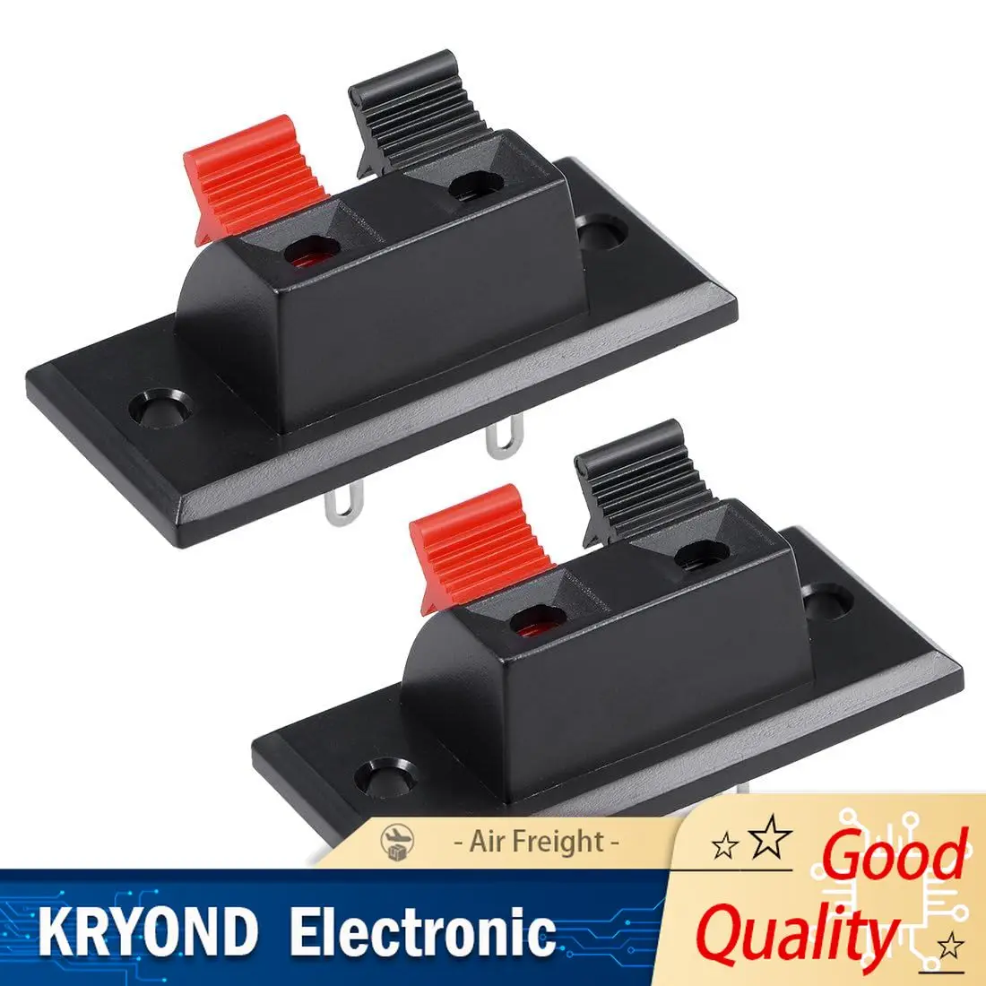 2/6/10PCS Bidirectional Speaker Spring Connector Cable Terminal Block Speaker Spring Clip Joint Test Clip