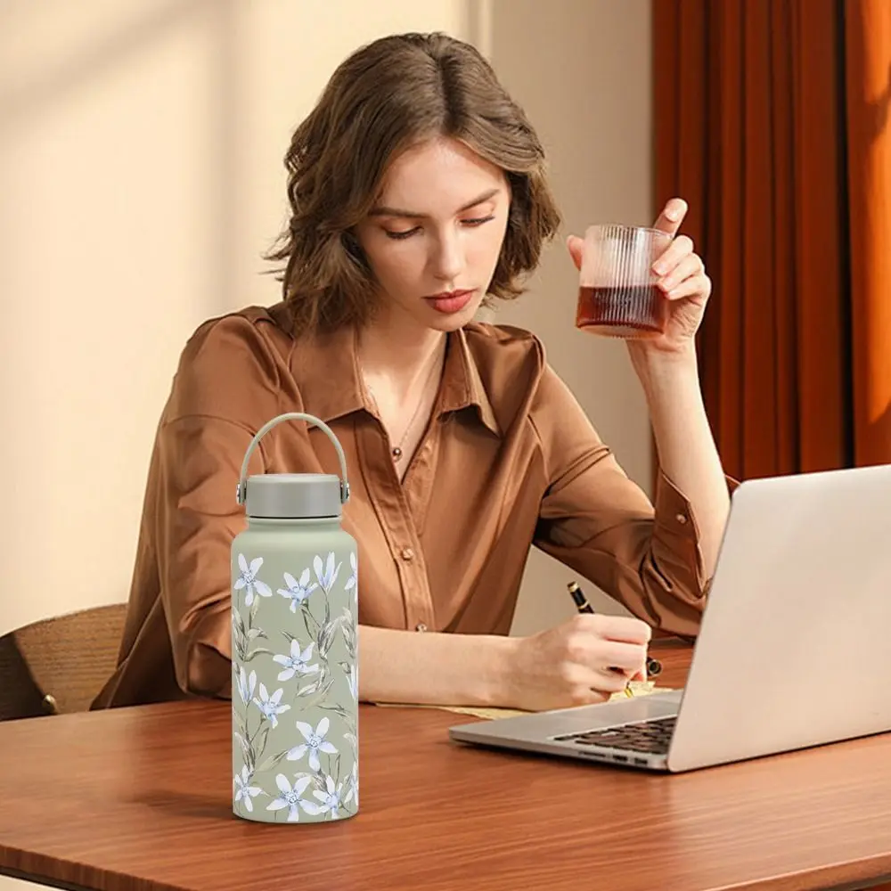 

Изолированная чашка из нержавеющей стали емкостью 1000 мл, матовая поверхность из нержавеющей стали, спортивная чашка для воды, изолированная большая емкость