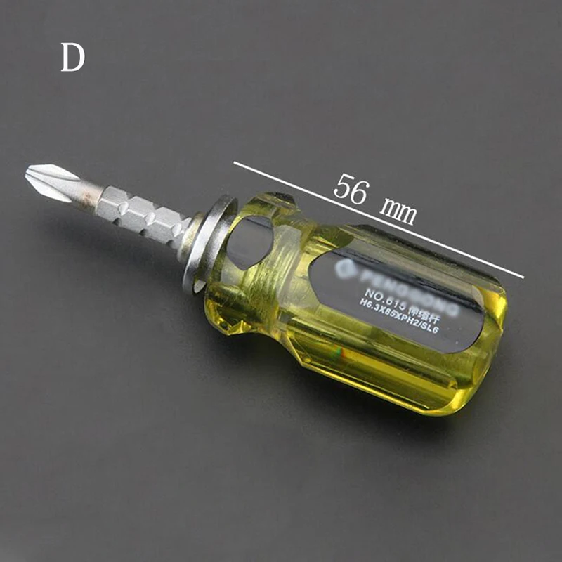 Double-Use Screwdriver Removable Hand Tool Chrome Vanadium Steel Repair Tool Handle Flathead Screw Driver