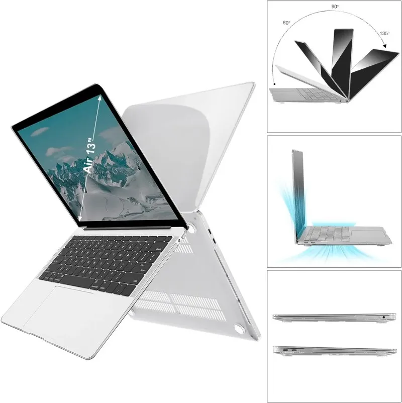 2025 M4 حافظة كمبيوتر محمول لماك بوك اير 13 M4 M2 15In M3 ماك بوك برو 13 14 16 بوصة A3240 A3112 رقيقة جدا كريستال استبدال غطاء