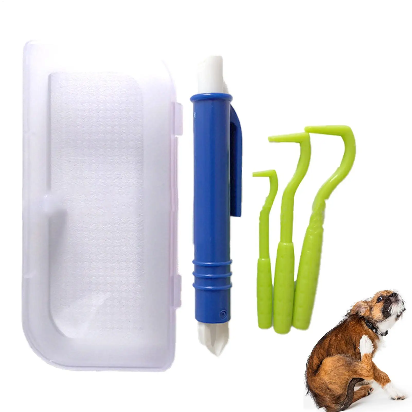 4 piezas de herramientas para remover pulgas y garrapatas, pinzas para extraer garrapatas, accesorios para mascotas, gatos y perros, herramienta segura y cómoda para remover garrapatas, suministros para mascotas