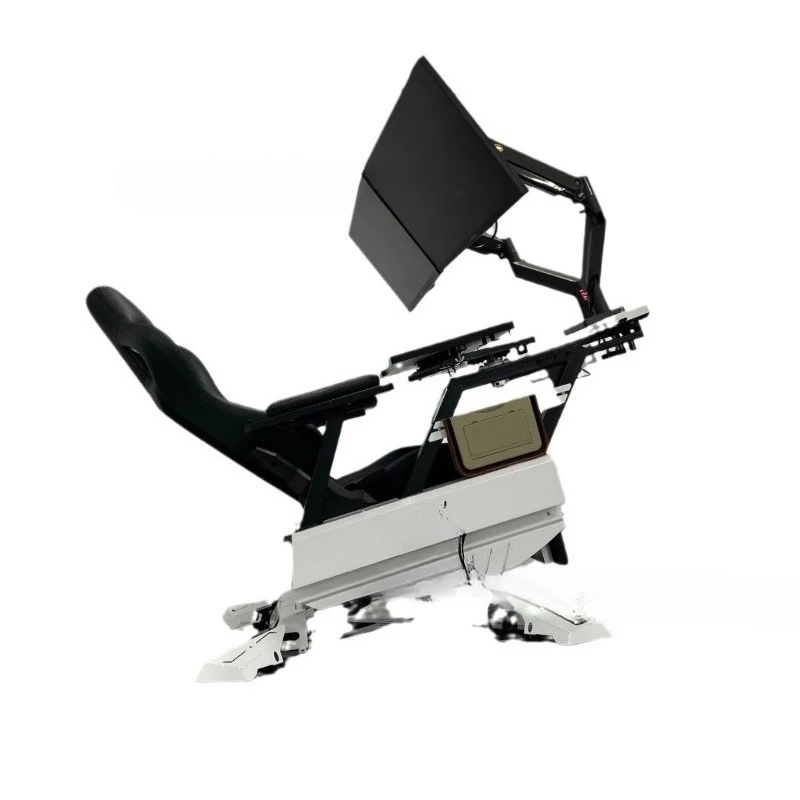 

Ergonomic, zero gravity, computer cockpit, single monitor stand version