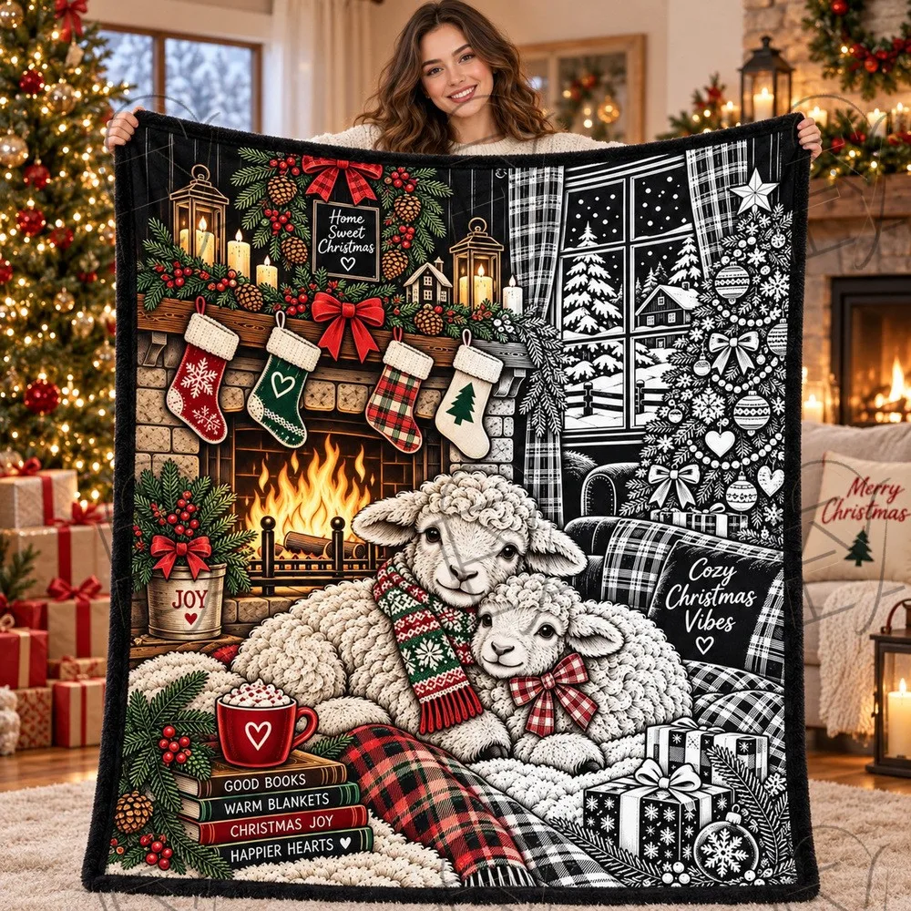 Throw Blanket Soft Christmas Golden Retriever Dog Snowman Winter Wonderland Cozy Flannel Warm Bedding Cover