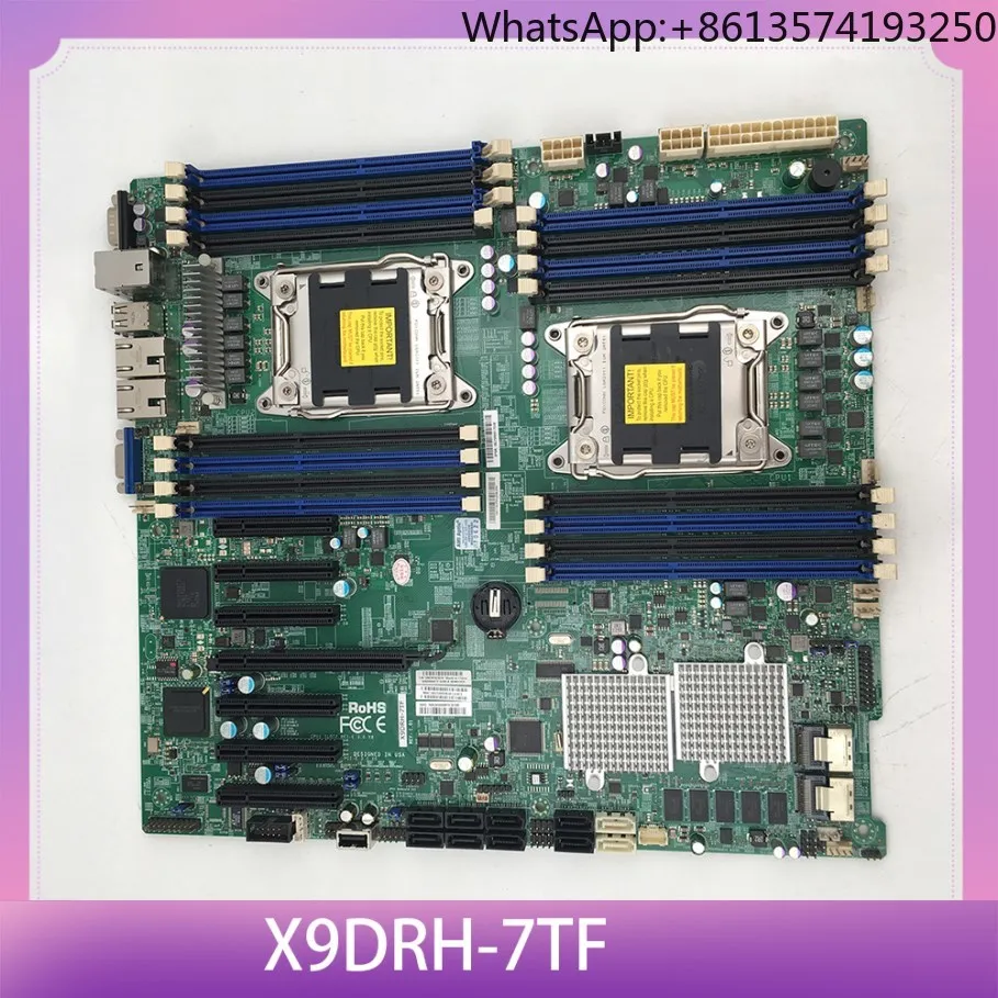 Support E5-2600 V1/V2 Family LGA2011 DDR3 ECC Server Motherboard X9DRH-7TF