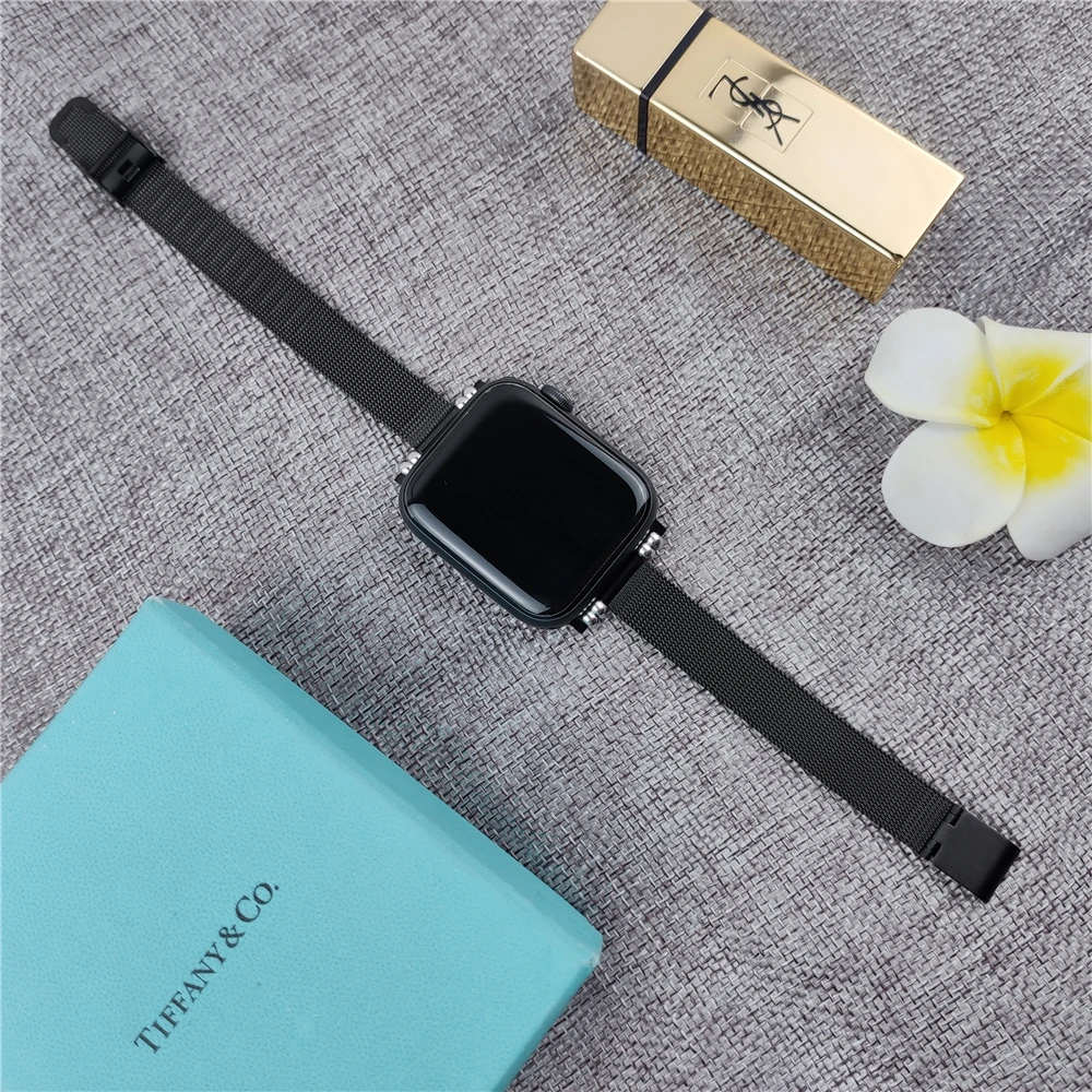 For apple watch strap 40mm 41mm 44mm 45mm 49mm series 6 5 7 8 9 ultra 2 women band for iwatch SE 38mm 42mm bands slim correa