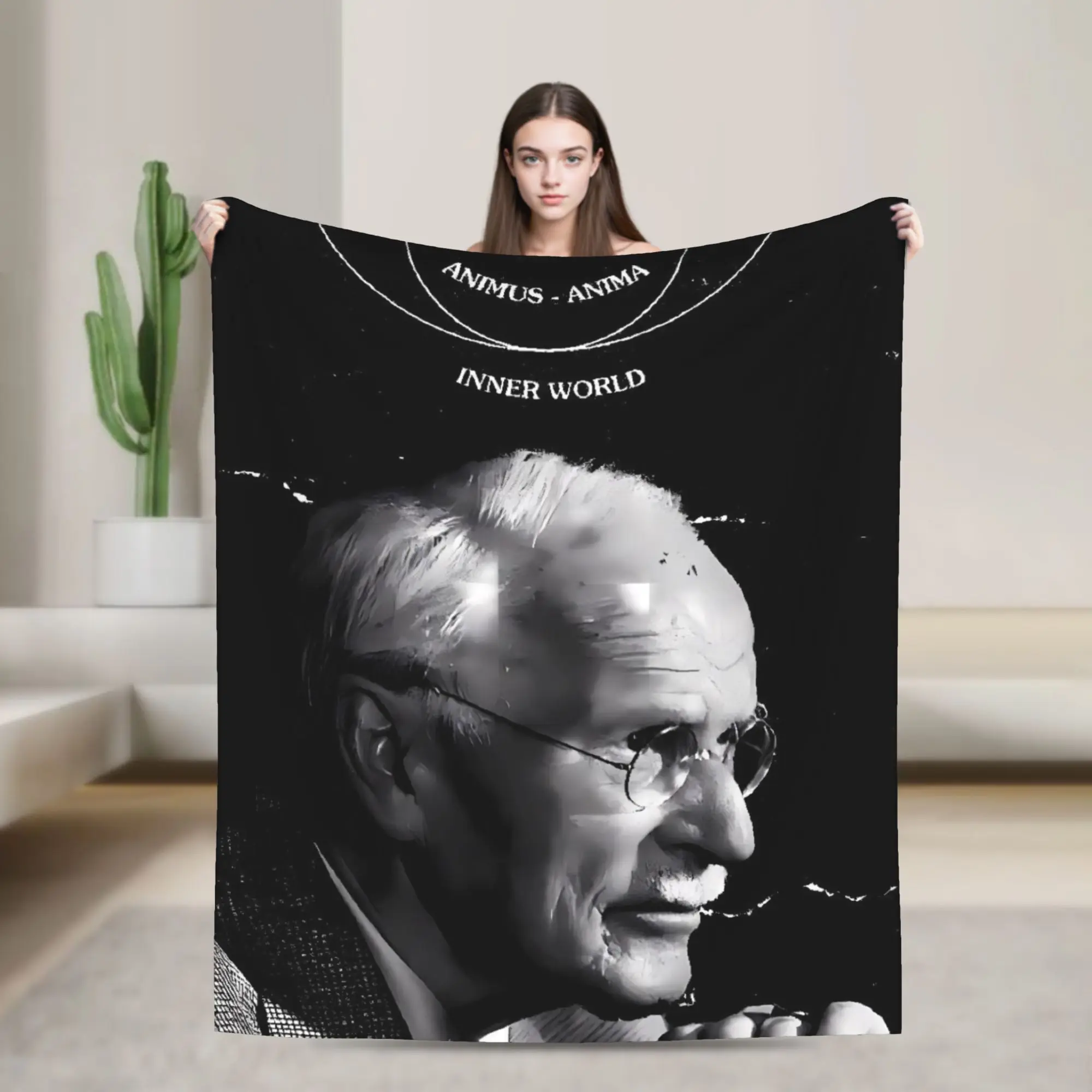Carl Jung Quote Blanket Quality Super Warm  Throw Blanket Autumn Travel Office Couch Bed Fashion Bedspread