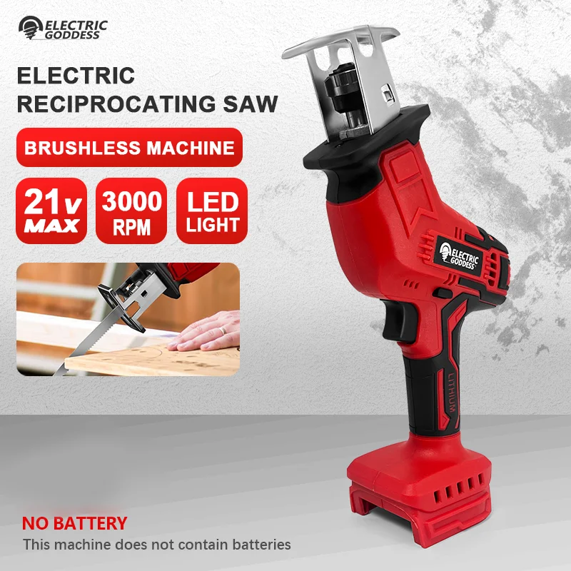 Reciprocating Saw Saber Saw Cordless Single Hand Reciprocating Saw With Led Lights Power Tool For Milwaukee 20v Battery Pin