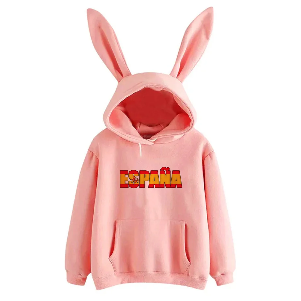 Spain sweatshirt women kawaii fashion graphic 2000s cute vintage Korean Women Loose