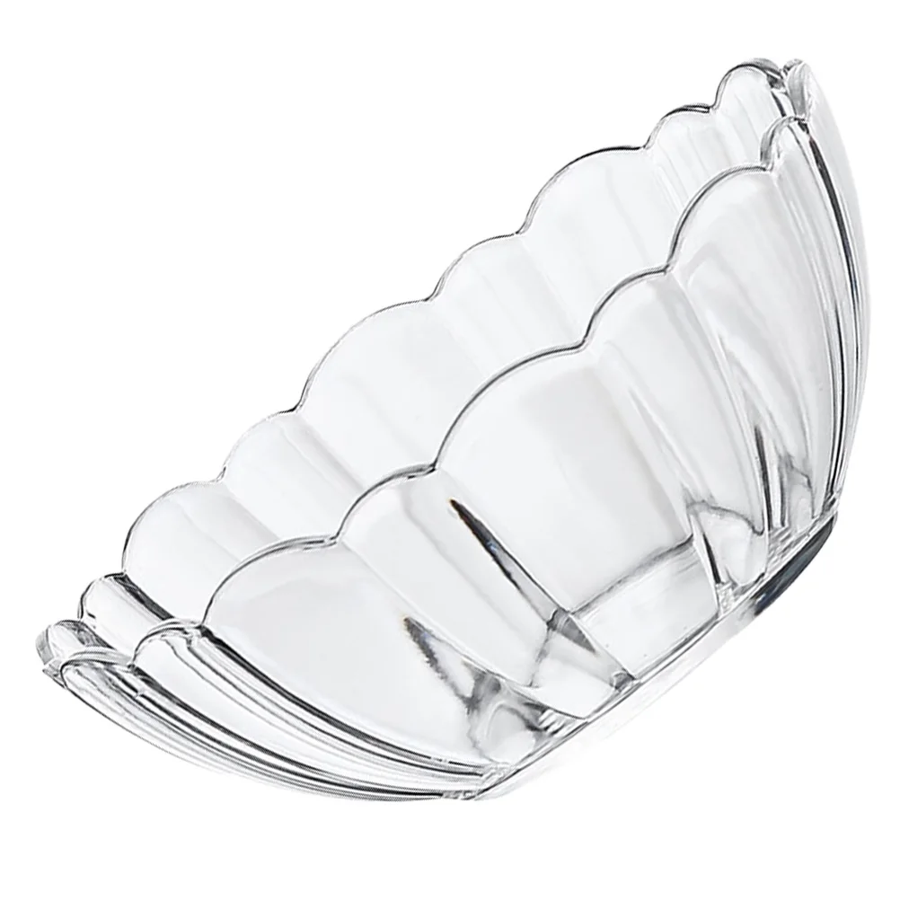 

Fruit Salad Bowl 22cm Clear Acrylic Household Party Buffet Lotus Shaped Smooth Surface Photo Prop Modern Design