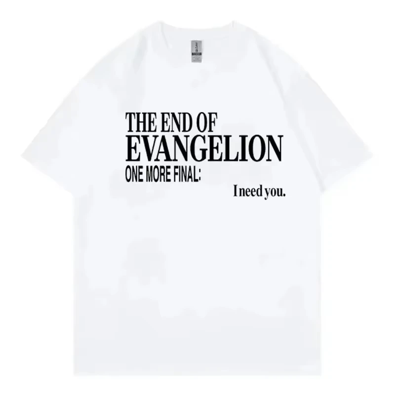 2026 New Neon Genesis Evangelion Printed Short Sleeve T-shirt Men's and Women's T-shirt Men's Top Sports T-shirt Harajuku Tee