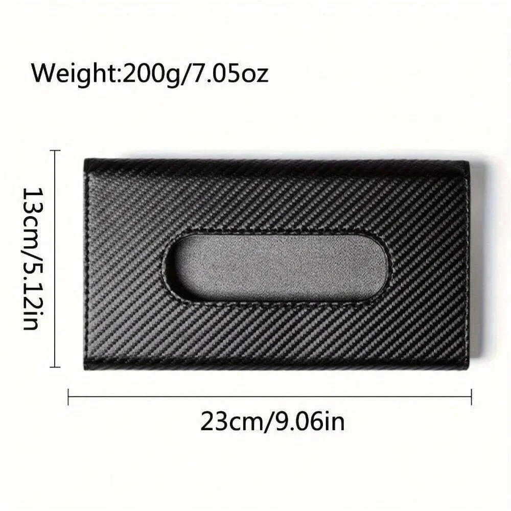 Car Tissue Holder, Car Sun Visor Napkin Case, Multifunctional PU Leather Back Seat Tissue Box Tissue Bag For All Models