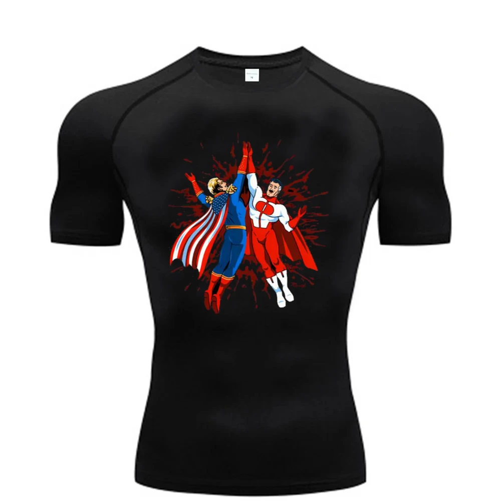 Invincible t-shirt Bodybuilding Quick-Dry streetwear korean fashion harajuku graphic dollette japan party manga