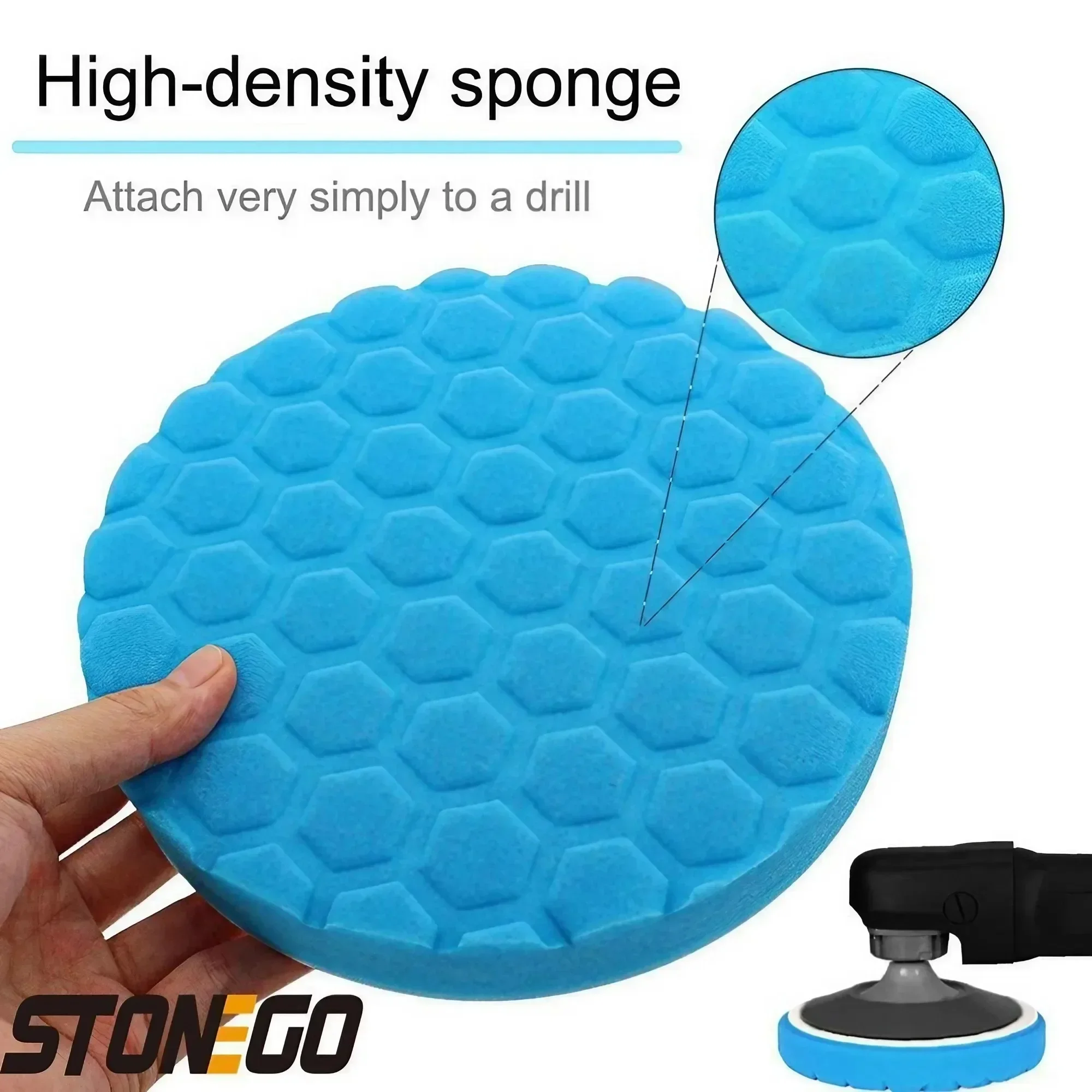 5PCS Professional Car Polishing Pad Kit Cutting Polishing Waxing Sponges for Buffers