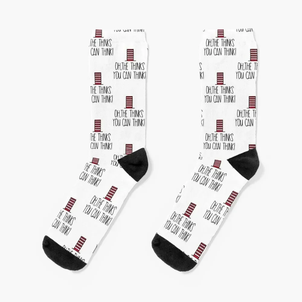 Oh the thinks you can think suessical seussical the musical broadway Socks sports stockings designer Men's Socks Women's