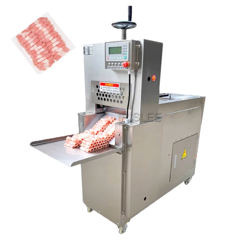 Commercial Electric Lamb Beef Slicer Freezing Meat Cutting Machine Cnc Double Cut Mutton Roll Machine