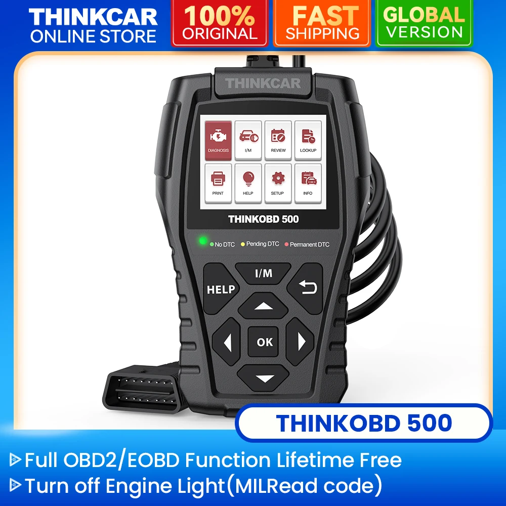 THINKCAR THINKOBD 500 Auto OBD2 Scanner Car Diagnostic With Check Engine System Lifetime Free Upgrade Read Clear Code Reader