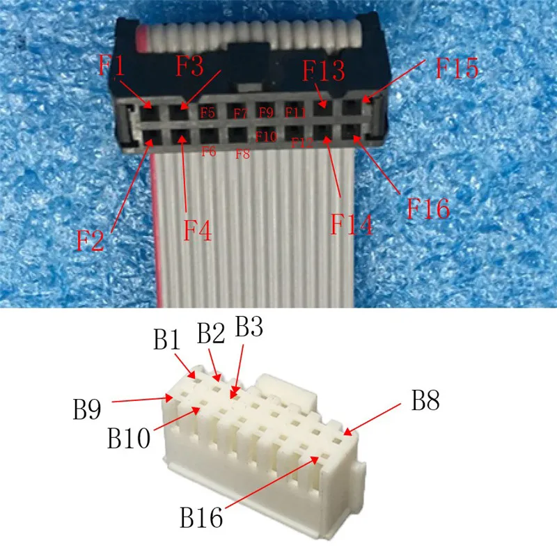 30CM PHB 2X8 to IDC 2X8 cable jumper PHB2.0 FC-16P JTAG IDC AVR wire harness custom make