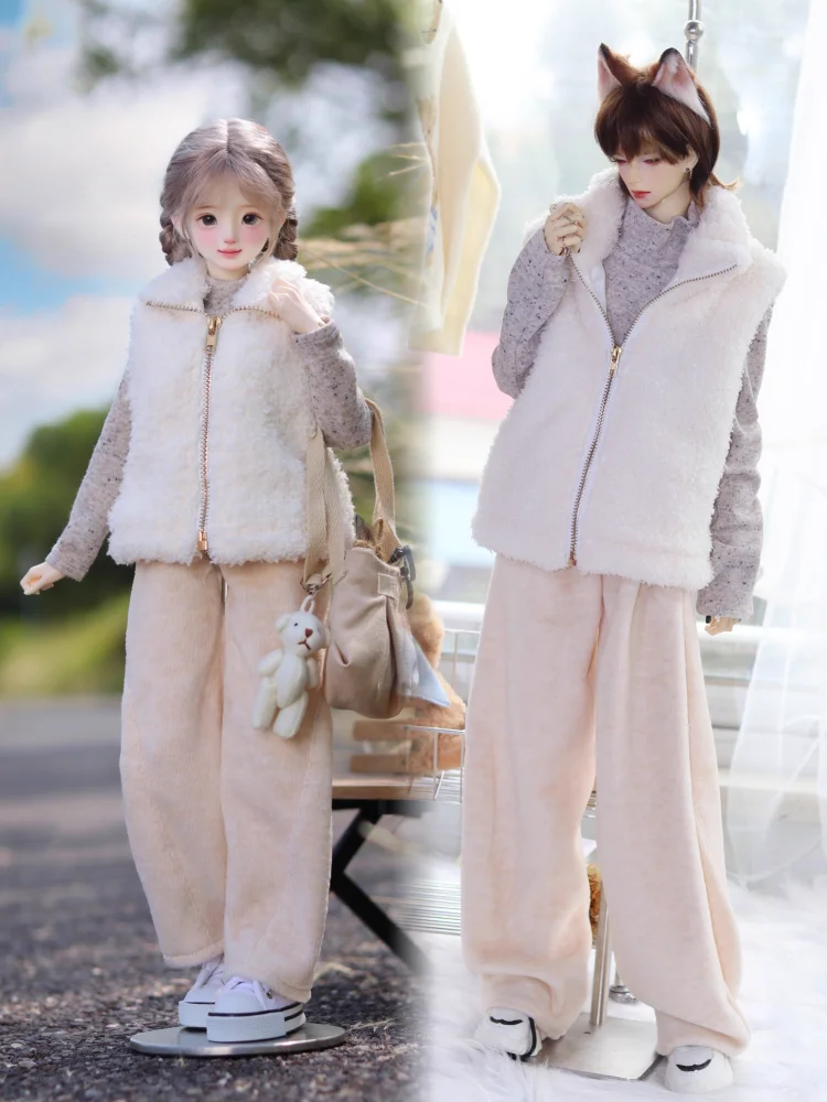 

BJD Doll Clothes For 1/3 1/4 Dolls Uncle Size Vest Top Pants Set Doll Clothing Accessories(No Doll)