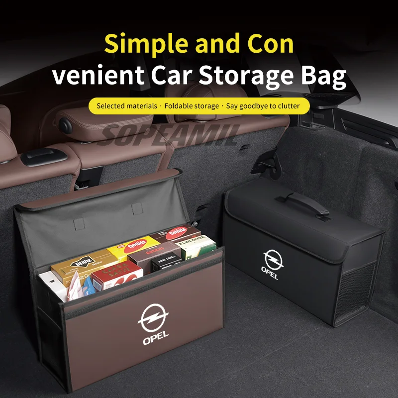 Car Trunk Storage Box Organizer Foldable Stowing Tidying Bag For Opel OPCline Combo Delica GTC INSIGNIA MOKKA Tigra Zafira Vivar