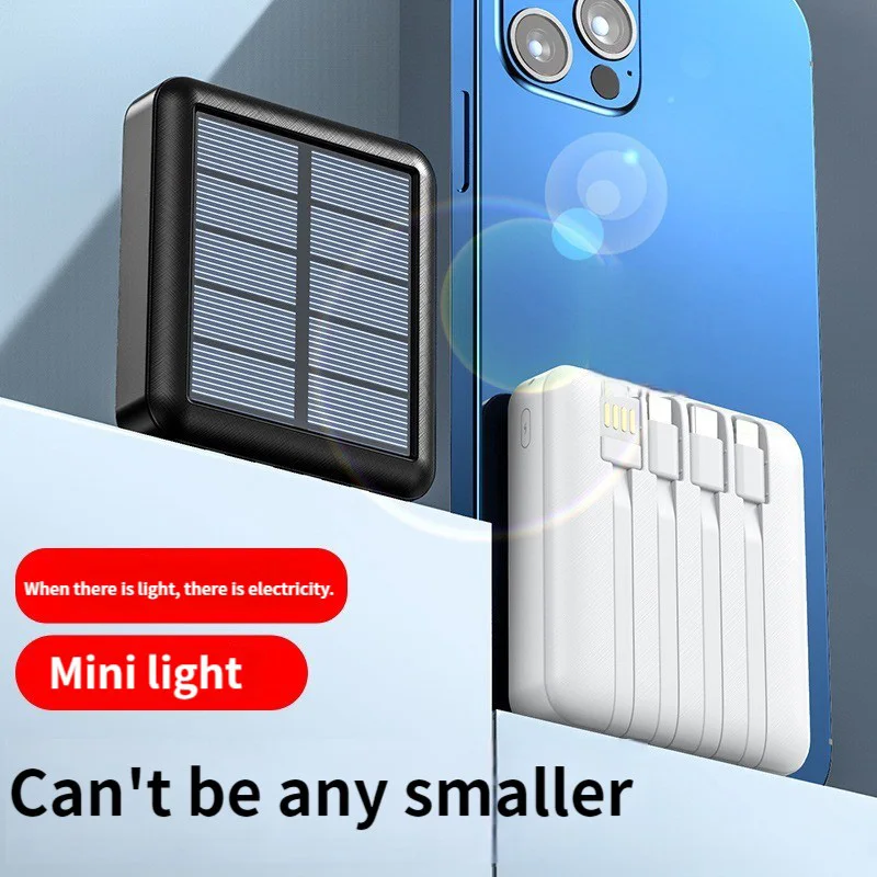 Lenovo 30000mAh Solar Power Bank Dual USB Portable Charger for iPhone Samsung  Huawei Powerbank with Flashlight Spare Battery