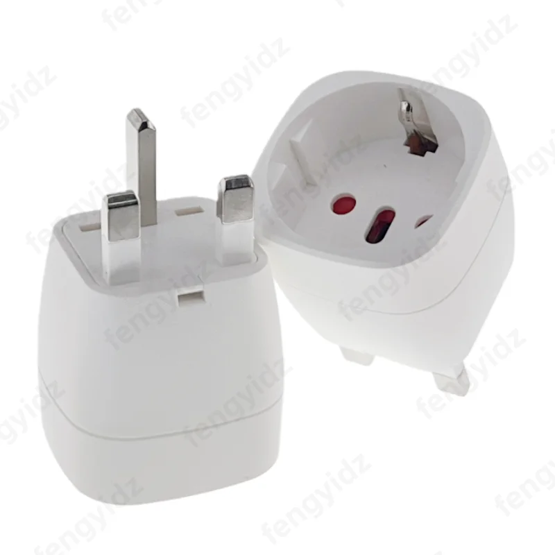 fengyidz England UK Travel Adapter England Germany Plug, EU to UK Travel Plug Type G Socket Adapter for England, Ireland, UK