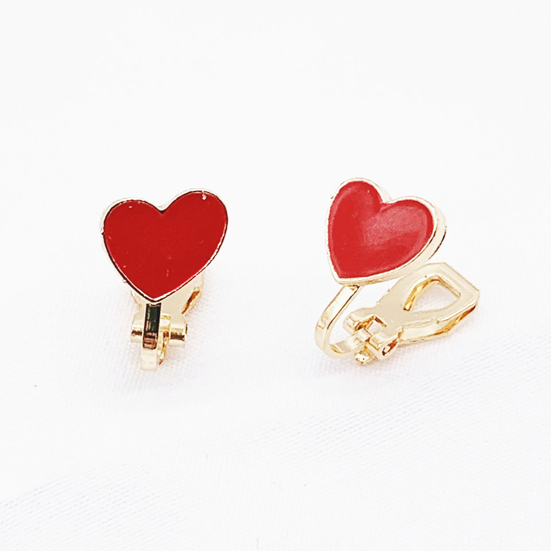 GRACE JUN New Arrival Cartoon Stud Clip on Earring No Pierced Fashion Students Fake Piercing Cuff Gold Color Ear Clip Jewelry