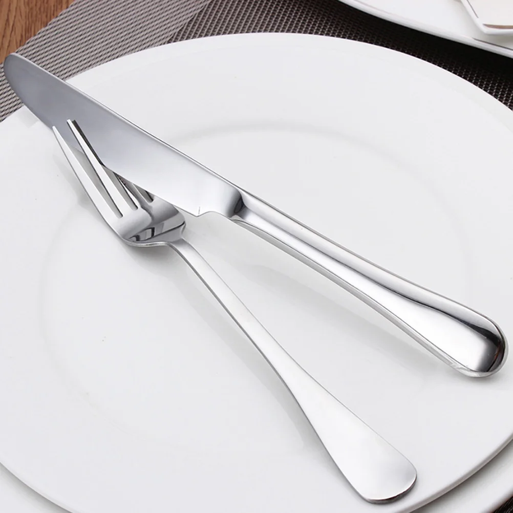 

1 set 1 Set Silverware Set Stainless Steel Cutlery Kit Western Food Flatware Reusable Dinnerware Sets Home Restaurant Use Smooth